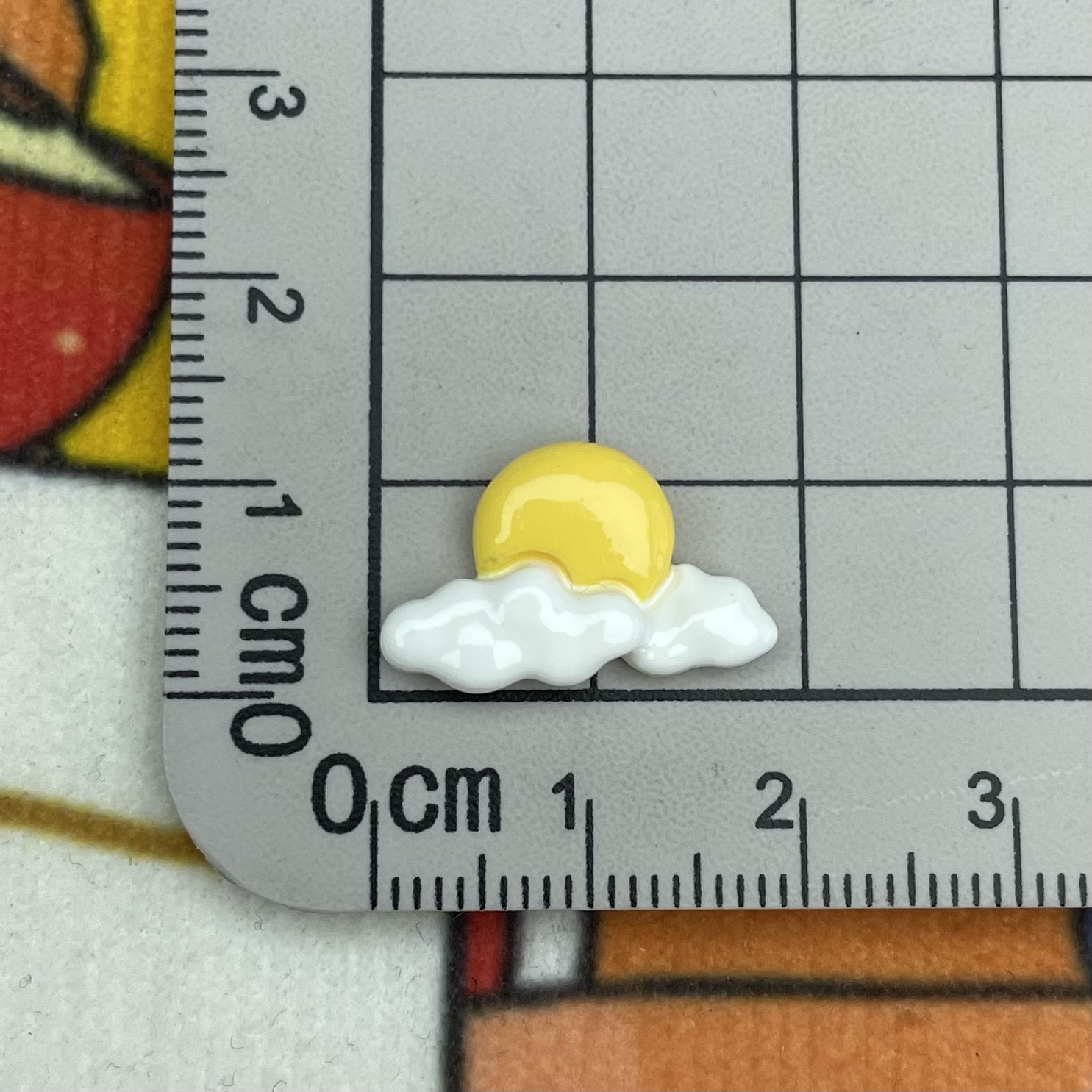 Mini brillante tamaño pequeño globo de coco Sunrise Sun accesorios resina DIY pegamento crema caja del teléfono con horquilla N