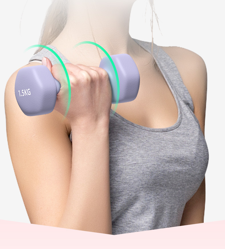 Beschichtete Kurzhanteln Fitness-Geräte für Damen Heimtraining Armmuskel-Training für Herren Yoga Schüler Kinder Gusseisen Mini-Hantel-Set