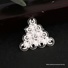 民族风服装头饰吊坠材料DIY复古扇形配件手工新娘头冠金属连接片