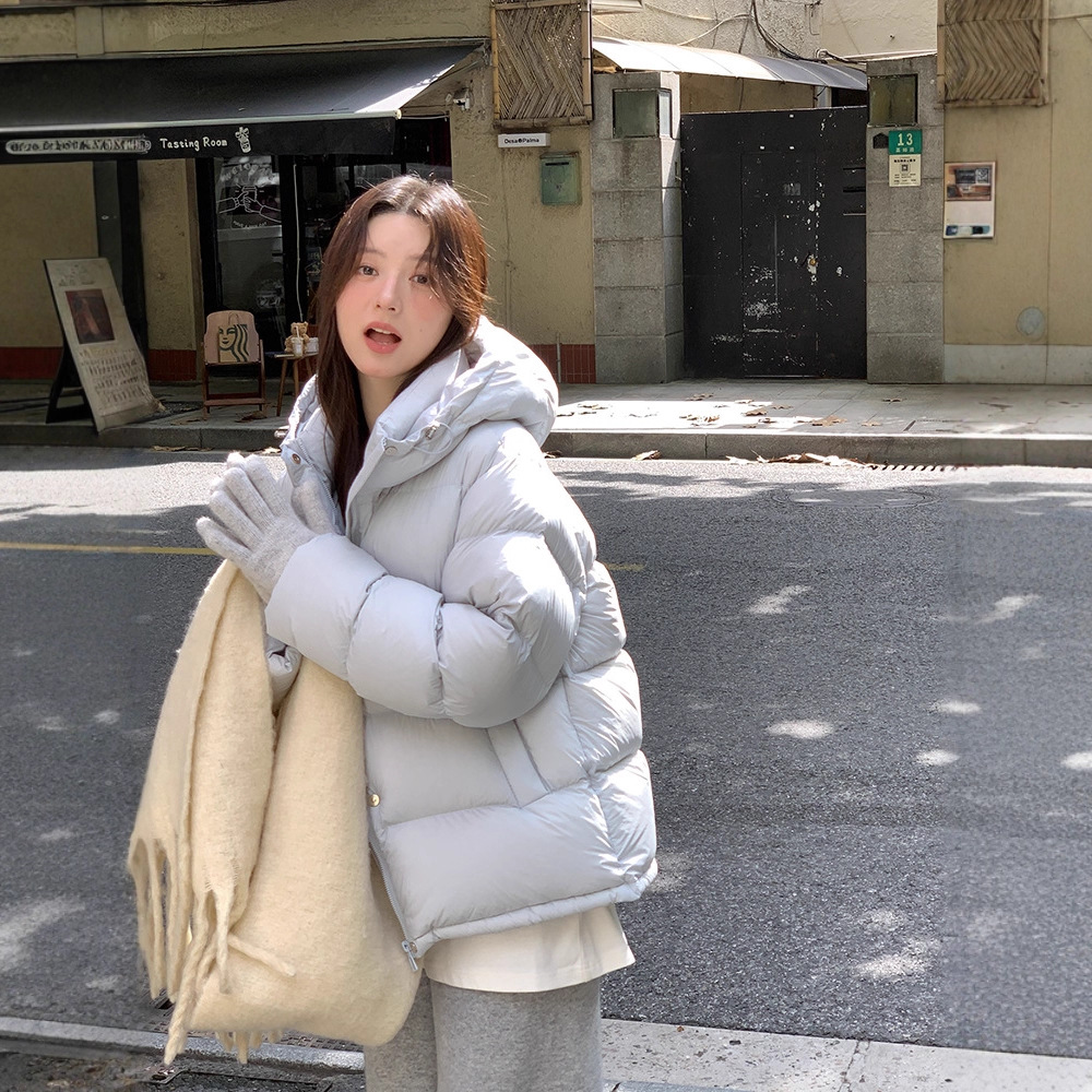 Pinghu down Jacket Women's Short 2025 Winter New 90 White Duck down Thickened Fashion Warm Cold-Proof Jacket Wholesale