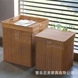 新款藤编家用收纳箱大号卧室衣物收纳篮多规格脏衣筐杂物整理篮