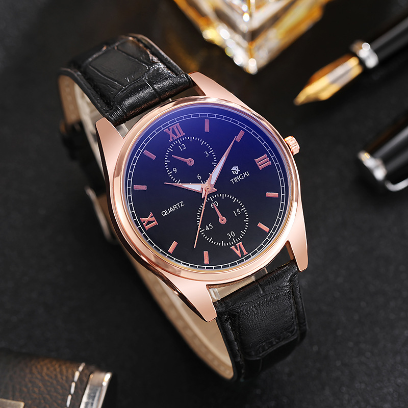 Nuevo Reloj clásico de cristal de luz azul simple reloj de hombre de moda de alta gama fabricante de relojes en stock al por mayor