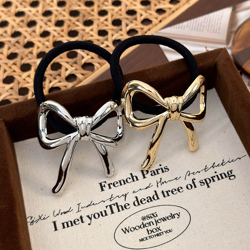 Holiday, Daily Occasion Women's Simple Style Classic Style Bow Knot Alloy Patchwork Hair Tie