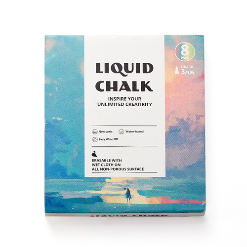 Dust-free liquid chalk, foreign trade, Amazon fluorescent board, electronic advertising light board, erasable blackboard liquid chalk