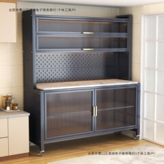 厨房多功能置物架岩板餐边柜家用防尘储物柜多层零食柜落地收纳柜