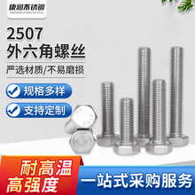 2507外六角螺丝不锈钢外六角螺丝耐高温六角头加长螺栓螺钉