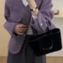 秋冬新款2025紫色上衣