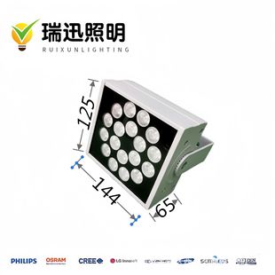 Factory direct 18W outdoor waterproof LED high-power flood light park square colorful light tree projection light