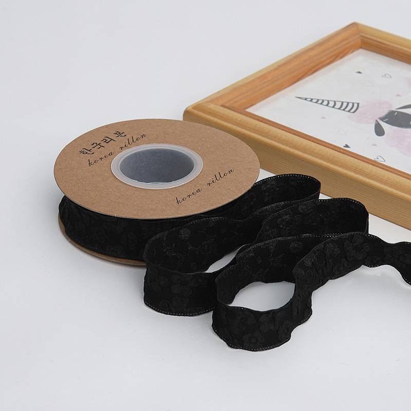 2,5 cm ramo decoración encaje cinta flor embalaje en relieve flor cinta flor tienda Educación material de embalaje al por mayor