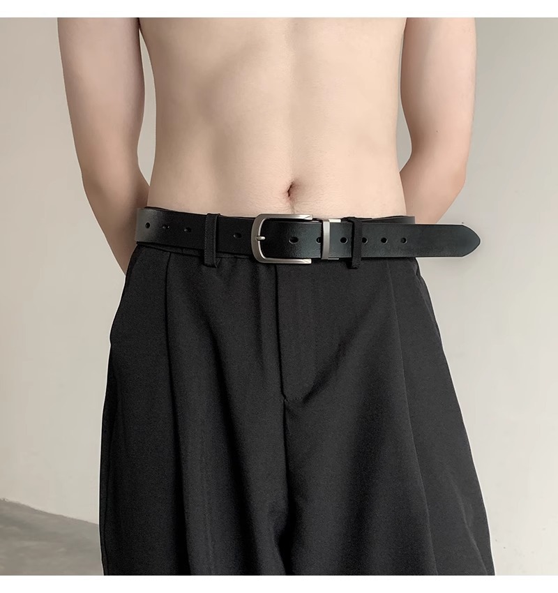 100% echtem Leder Pin Schnalle Rindsleder Jugend Vielseitig Mode herren Gürtel Großhandel Hohe Qualität_voghion.com