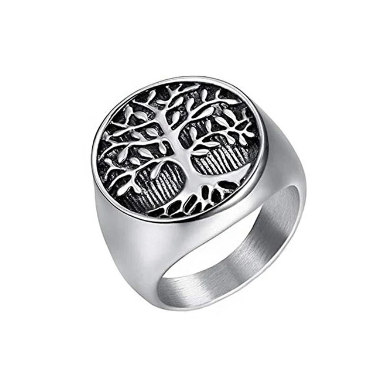 Minimalistische designer herenring met modern design_voghion.com