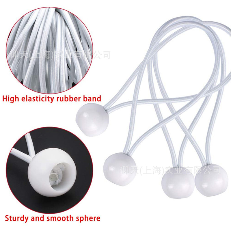 Blanco 15cm cabeza de bola de plástico cuerda elástica