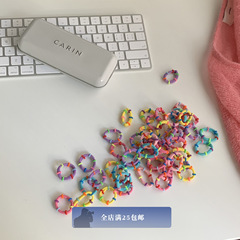 New Color Series~50 Pieces Summer Color Hair Rubber Bands for Braiding, Basic and Simple Korean Hair Accessories