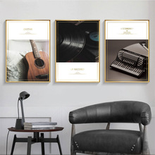 钢琴房装饰画钢琴吉他乐器培训机构壁画艺术音乐教室挂画琴行墙画