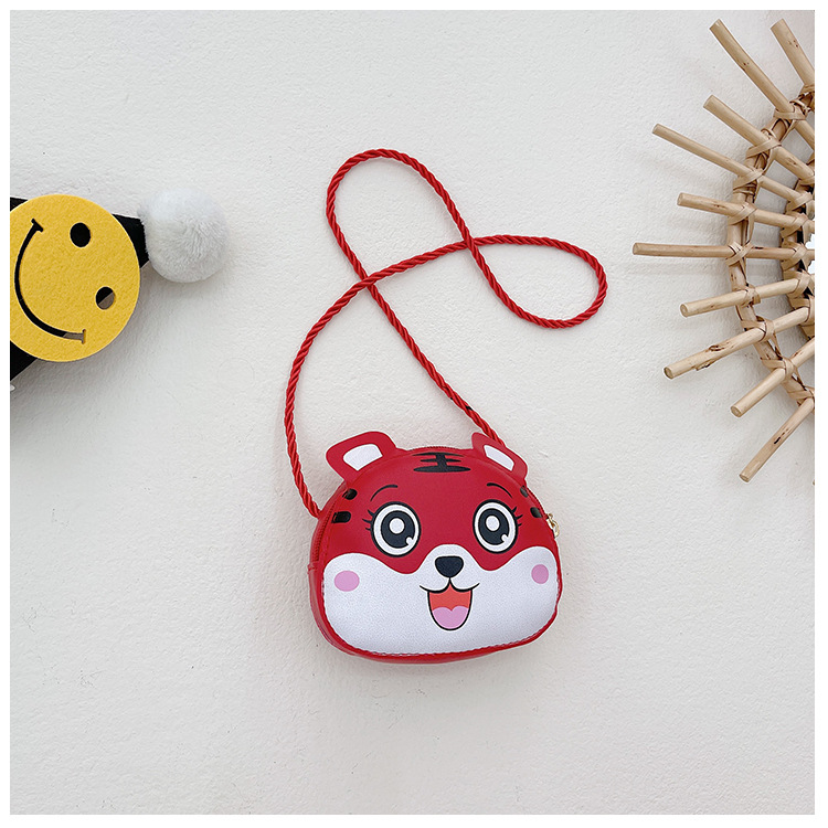 2022 Year of the Tiger New Children's coin Purse, Auspicious Tiger crossbody fashionable pu cute single-shoulder bag for both men and women undefined