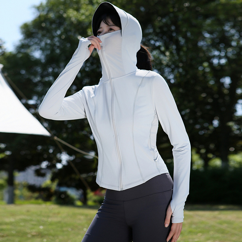 Moxun ロマンチックなスリム日焼け防止服女性のための夏 2025 新しいスタイル小さなウエストアイスシルクタイトなショート日焼け防止服ジャケット|undefined
