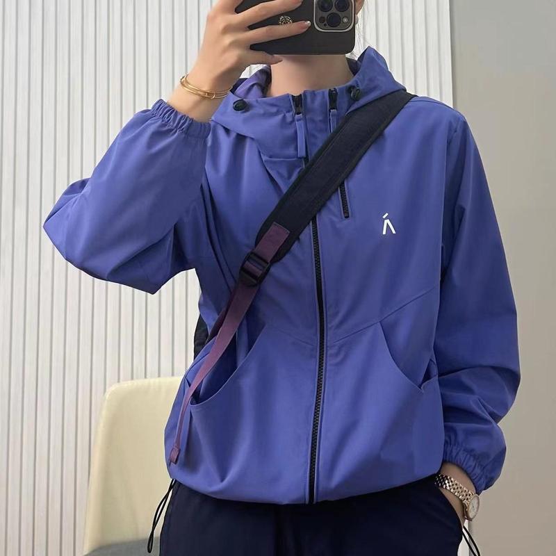 澜石！25秋季防水小众设计感双拉链短款连帽宽松百搭外套 24236|undefined