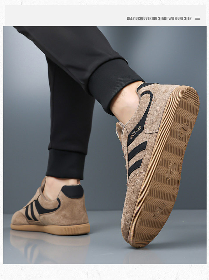 Giày sneaker nam cổ thấp thoáng khí phong cách retro, đế mềm, gót thấp 1–3 cm — 5516 màu kaki, 5516 màu đen, 5516 nâu chi tiết 16