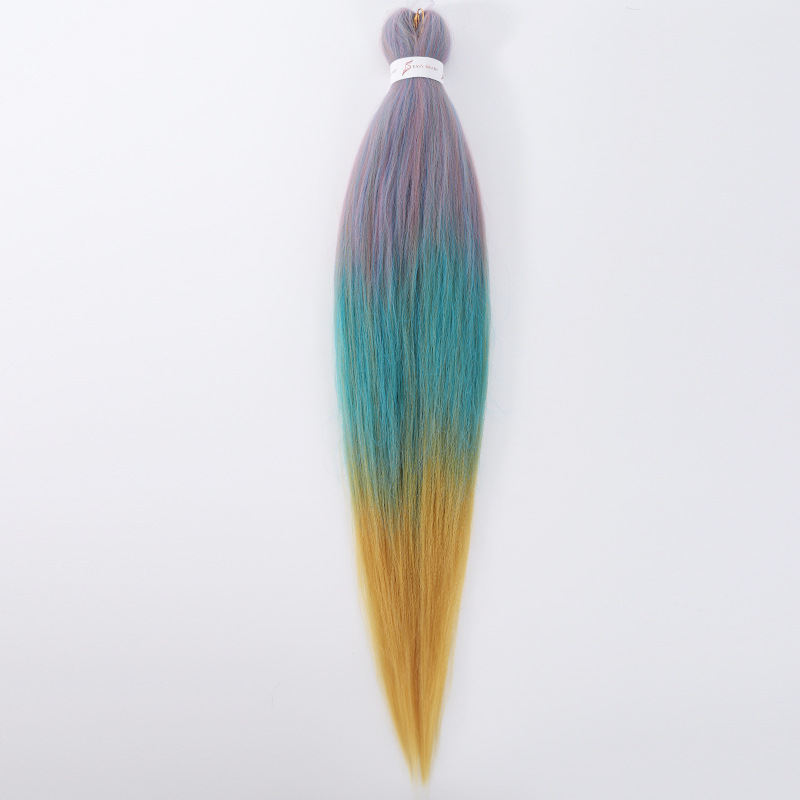 Trenzas grandes Ez, paquete de dos, flequillo exótico y moderno, cabello rizado de estilo exótico, peluca con flequillo completo