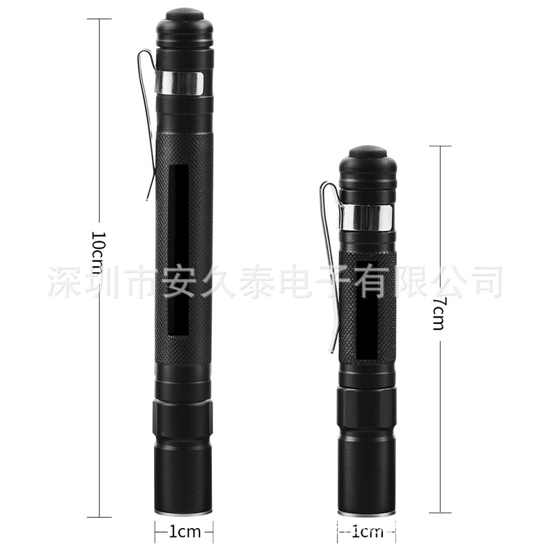 XPE mini flashlight telescopic zoom LED flashlight flashlight portable pen holder flashlight 7 AAA electric