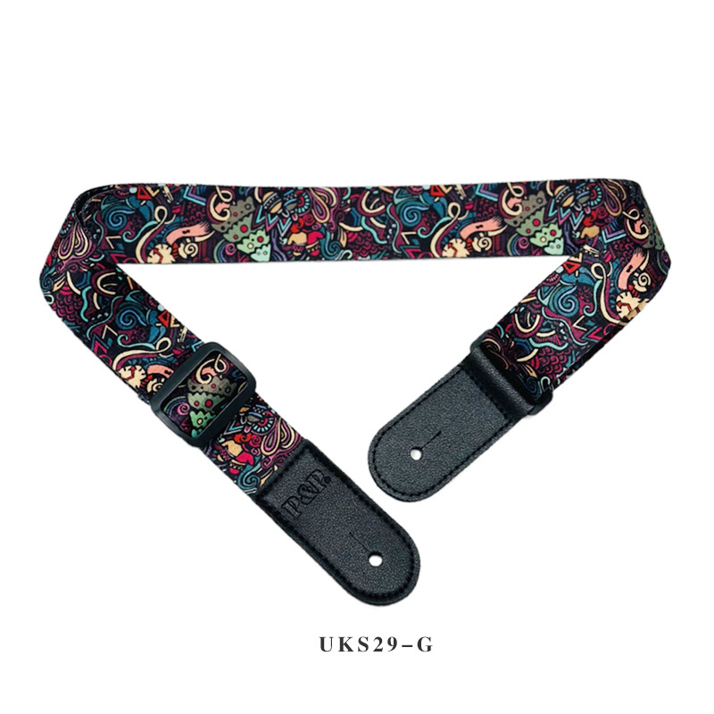 Cross-border guitar strap shoulder strap musical instrument accessories ukulele strap ukulele strap 2023 new style