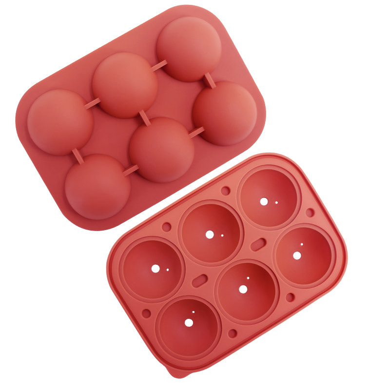 Whisky transfronterizo de dibujos animados rejilla de hielo de silicona molde de hielo con tapa molde de hielo para hockey sobre hielo caja de almacenamiento de hielo para el hogar en stock