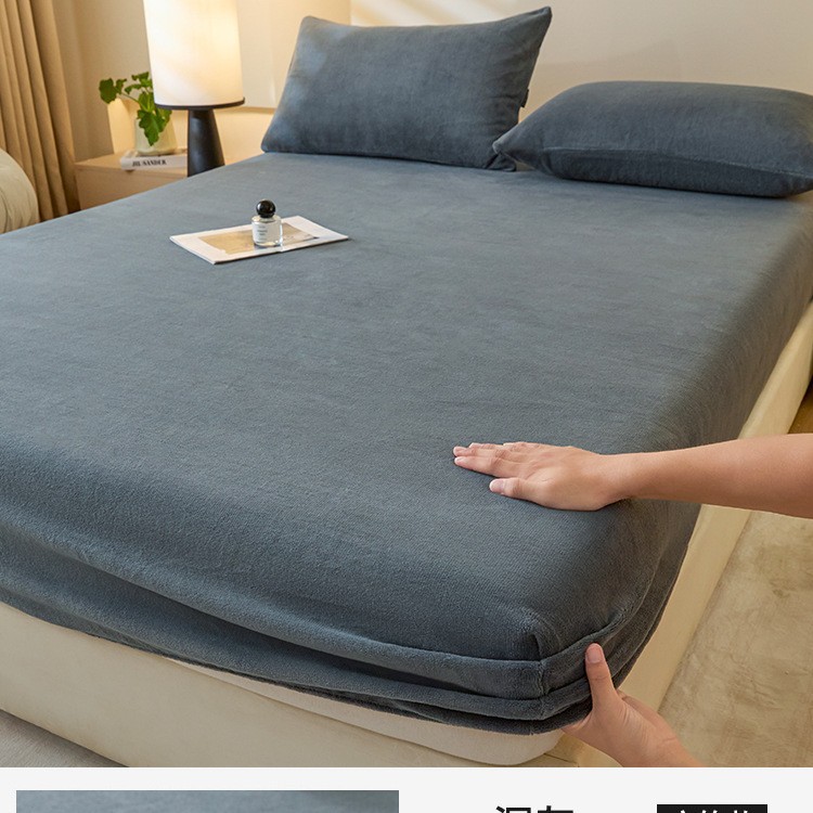 Leche cama de terciopelo 2026 nuevo invierno más terciopelo espeso brida de coral cama de terciopelo sábanas colchón cubierta protectora