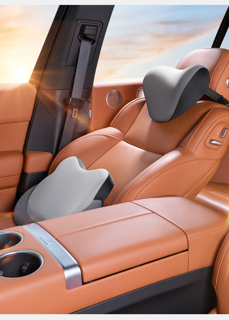 Car Electric Massage Heating Lumbar Support Cushion for Drivers, Car Lumbar Support, Driving Lumbar Support, Headrest