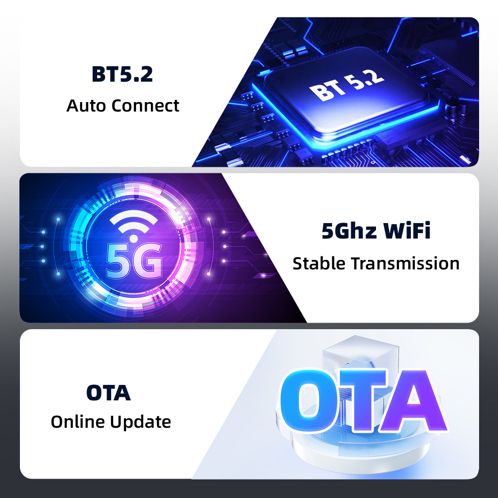 Cross-border best-selling mini portable wireless CarPlay adapter, compatible with Apple/Android devices, a 2-in-1 in-car connectivity box