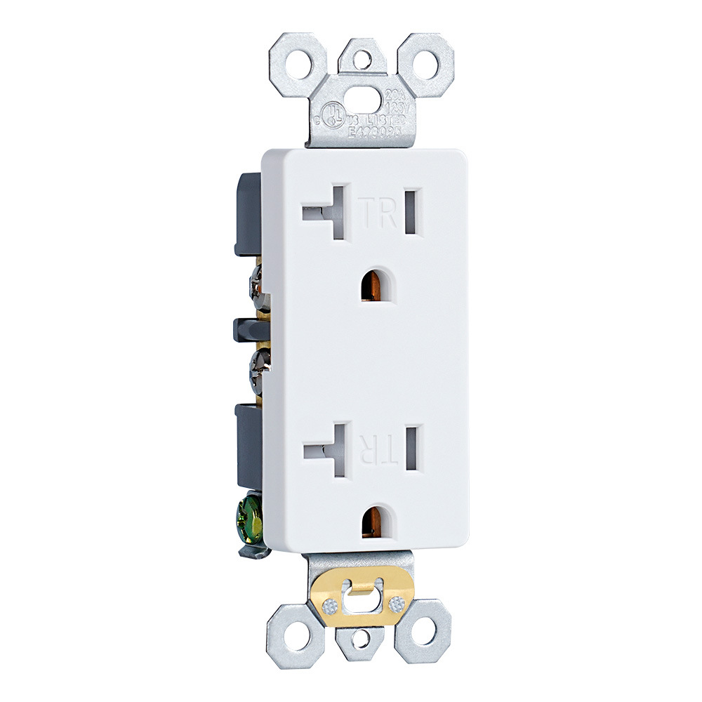 Enchufe estándar americano de la serie norteamericana Enchufe blanco doméstico estándar americano con TR 20A 125V Enchufe de pared estándar americano UL