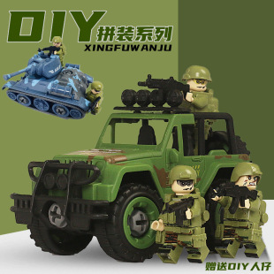 Detachable engineering vehicle toy children twist screw assembly detachable fire truck boy puzzle assembled police car