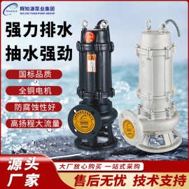 工厂批发无堵塞潜水排污泵 污水提升泵 集水坑高扬程大流量潜水泵