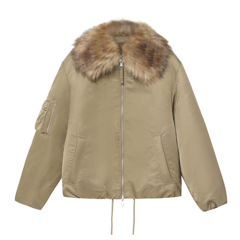 Cross-Border Export European and American Style 2025 Winter New Style Artificial Fur Collar Bomber Jacket 3918240 Cross-Border Export European and American Style 2025 Winter New Style Artificial Fur Collar Bomber Jacket 3918240
