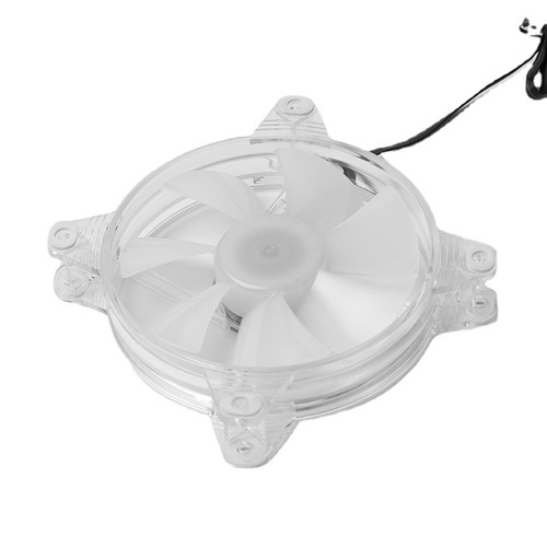 Case fan transparent round frame illuminated 12CM axis with light computer case cooling fan