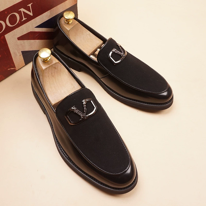 Ретро крокодил узор модный мужской повседневный кожаный ботинок