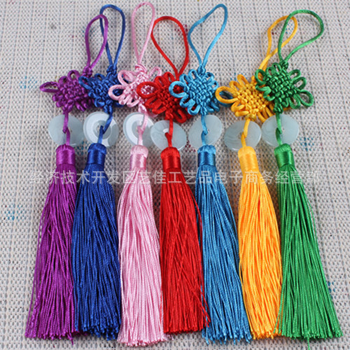New Chinese knot, jade piece small Chinese knot pendant, tassel tassel, Chinese characteristic foreign affairs gift pendant