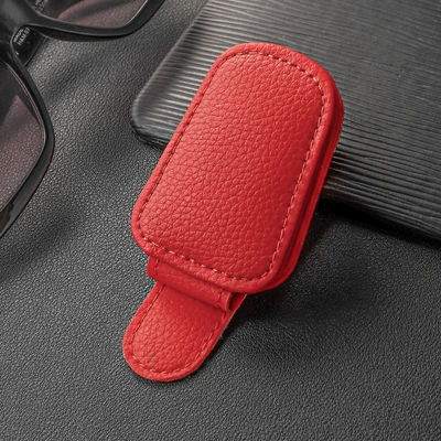 Car Glasses Clip/Bill Clip – Car Accessories - red-litchi-pattern