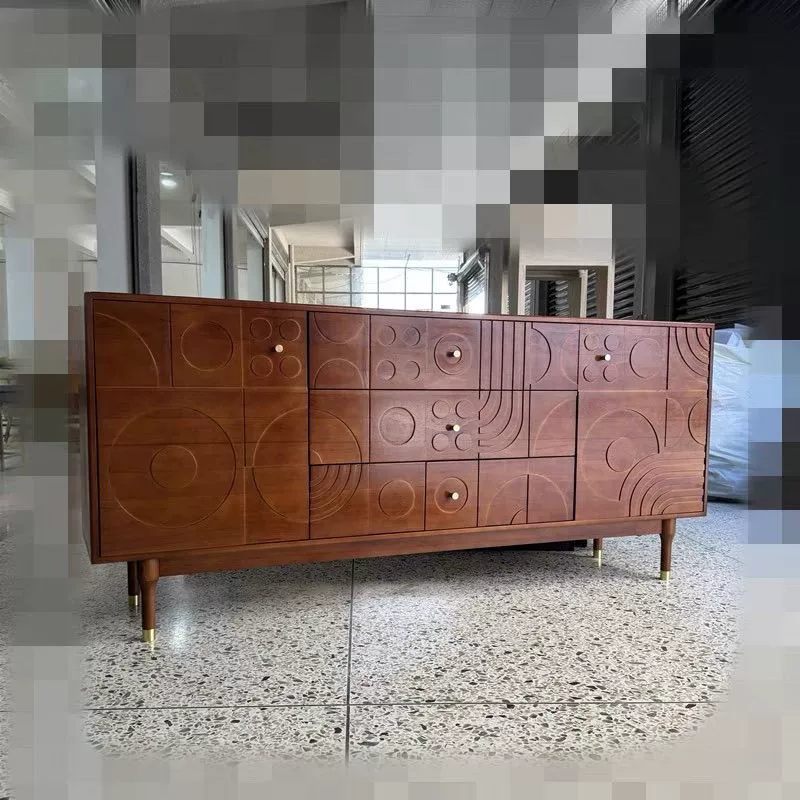 Импортный самшит, скандинавское искусство, креативный французский средневековый ретро-стиль, элемент резьбы по дереву, цветок, двустворчатый шкаф FS @