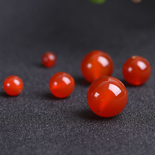 天然7A红玛瑙散珠 diy手工圆珠编织手链饰配珠 玛瑙珠子半成品