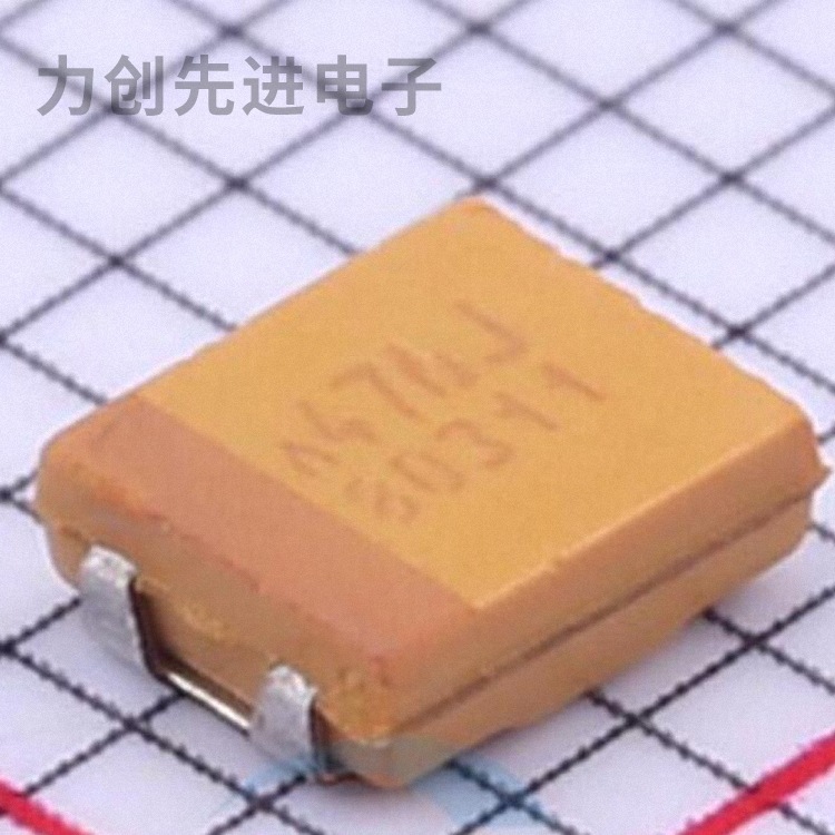 TCJT476M006R0080 参数 47uF(476) ±20% 6.3V 钽电容