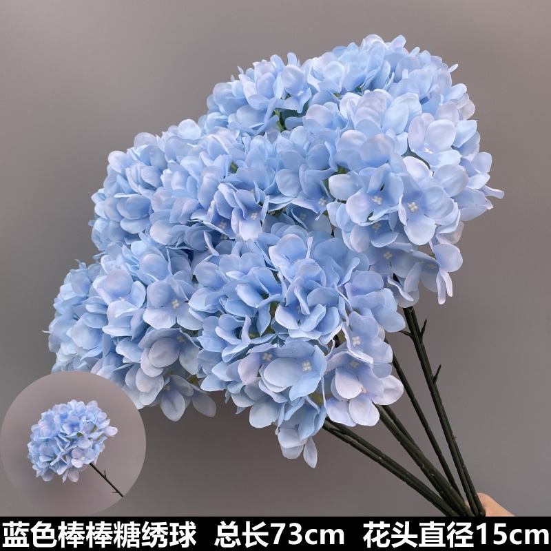 雾霾蓝色系花婚庆花材叶子玫瑰洋牡丹假花婚礼堂背景装饰花艺|undefined