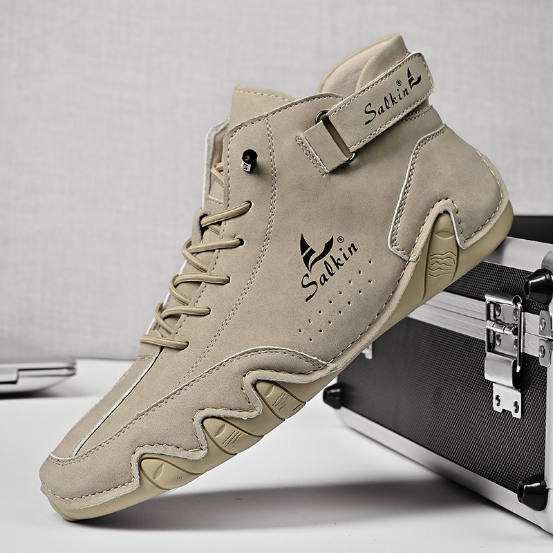 Botas de hombre de pulpo de estilo nuevo transfronterizo Botas Martin de corte medio al aire libre Botas cortas casuales de otoño e invierno para hombres cálidos