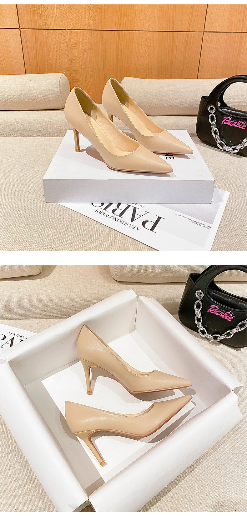 Women's Elegant Sexy Solid Color Point Toe Pumps display picture 10