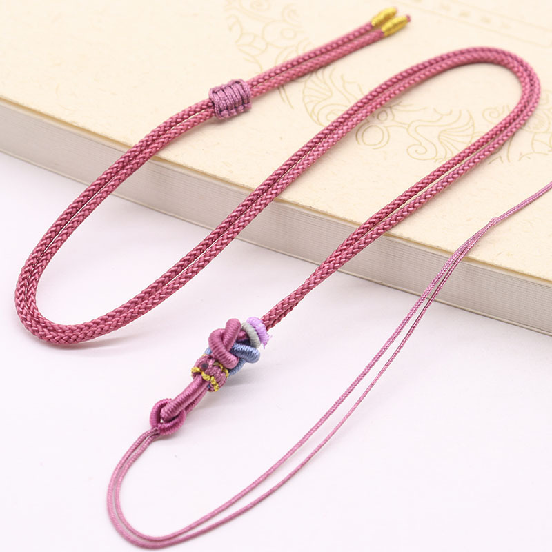 新品diy手編み花結びペンダントストラップ曼荼羅アクセサリー中国風エメラルド編み糸ネックレスロープ|undefined