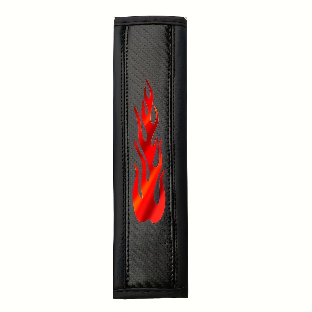 Amazon Temu Cross-Border Hot-Selling Flame-Patterned Seatbelt Shoulder Pads for Cars