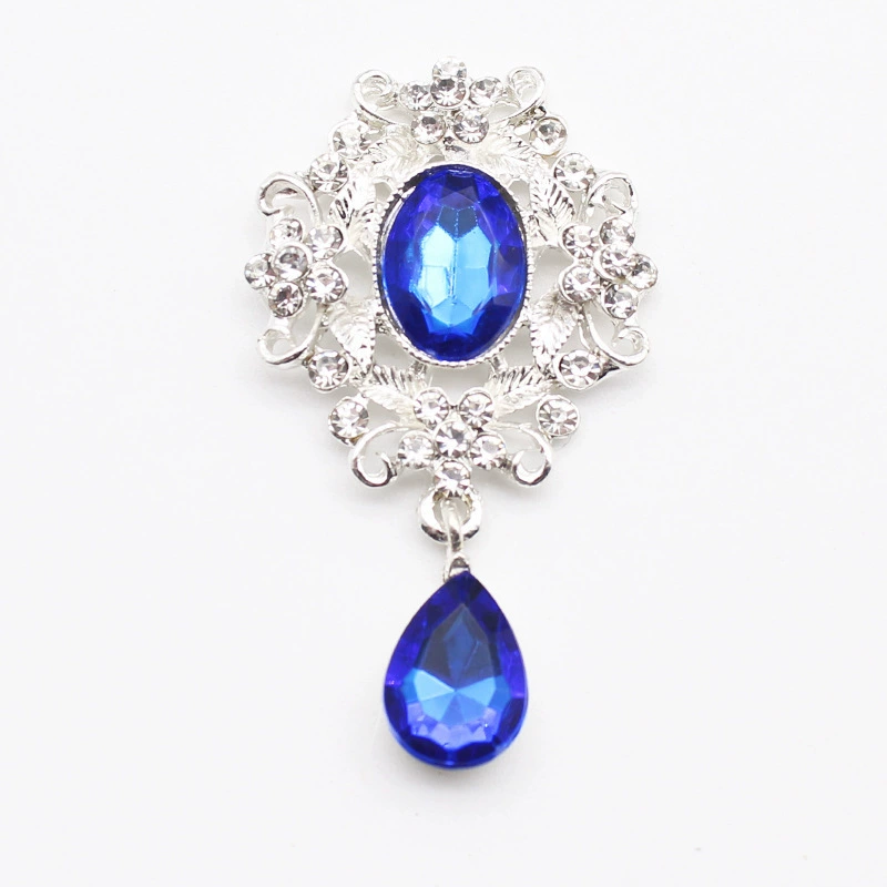 Korean-style Metal Pendant Hair Accessory, Crystal Drop Accent, Multi-Color Options