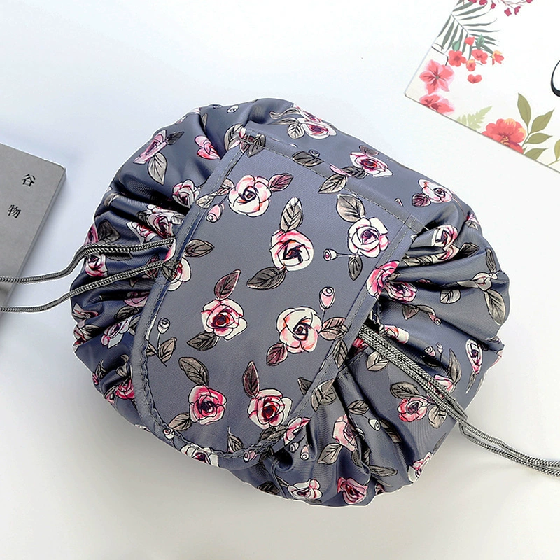 High quality capacious cosmetic bag, handheld storage bag, organizer bag for traveling, drawstring, Korean style