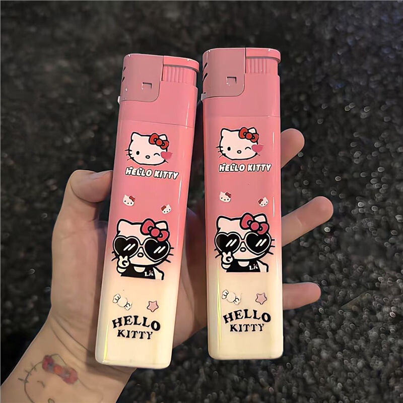 [Multi-Platform Delivery] Cartoon Oversized Gradient Big Mac Cute Hello Kitty Lighter Kuromi