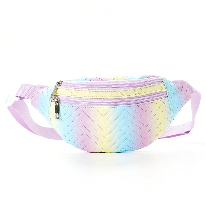 Cross-Border Cute Children's Chest Bag with Heart-Shaped Fashion Print, High-Capacity Portable Outdoor Storage Bag