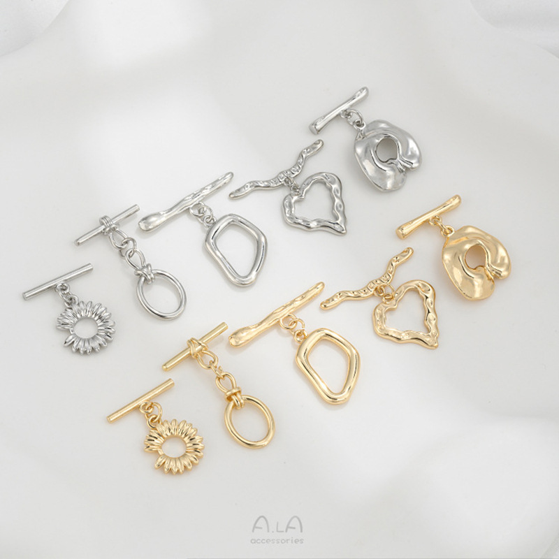 Strong Color Retention 14K Gold-Filled Oval Daisy Flower-Shaped Heart-Shaped Special-Shaped Ot Buckle DIY Bracelet Necklace Jewelry Buckle Accessories Strong Color Retention 14K Gold-Filled Oval Daisy Flower-Shaped Heart-Shaped Special-Shaped Ot Buckle DIY Bracelet Necklace Jewelry Buckle Accessories